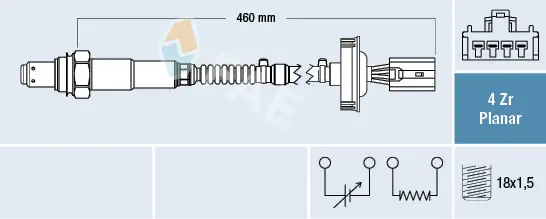 Sonde lambda FAE 77417