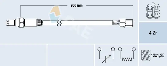 Sonde lambda FAE 77543