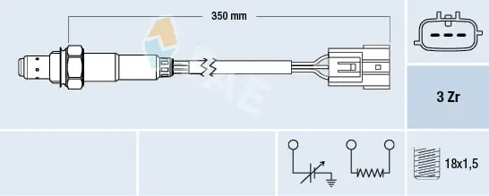 Sonde lambda FAE 77390