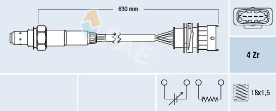 Sonde lambda FAE 77156
