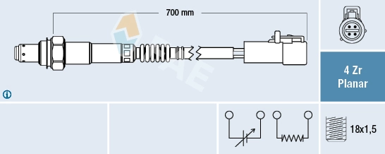 Sonde lambda FAE 77615
