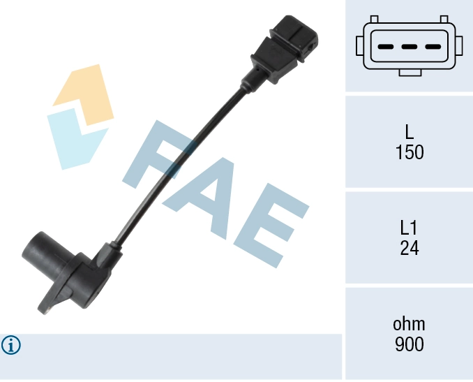 Capteur d'angle, vilebrequin FAE 79266