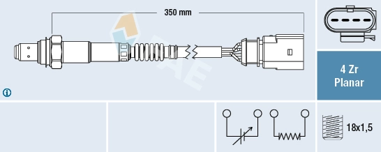 Sonde lambda FAE 77626