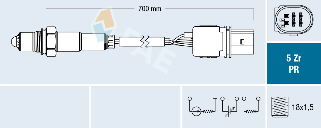 Sonde lambda FAE 75034