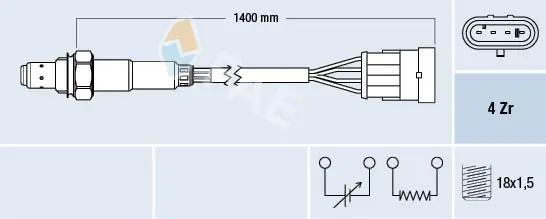 Sonde lambda FAE 77364