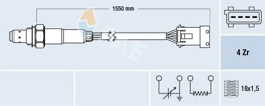 Sonde lambda FAE 77167
