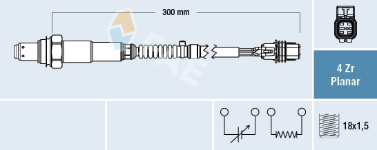 Sonde lambda FAE 77663