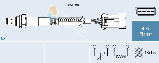 Sonde lambda FAE 77623