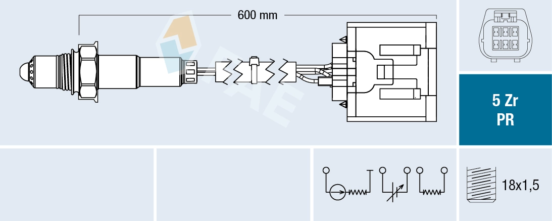 Sonde lambda FAE 75089