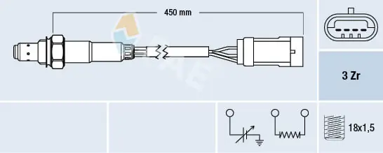 Sonde lambda FAE 77222