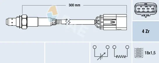 Sonde lambda FAE 77763