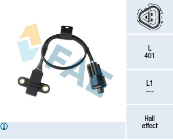 Capteur d'angle, vilebrequin FAE 79512