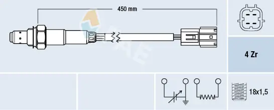 Sonde lambda FAE 77394