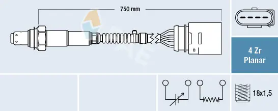 Sonde lambda FAE 77907
