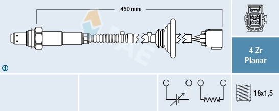 Sonde lambda FAE 77647