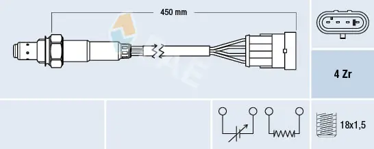 Sonde lambda FAE 77218