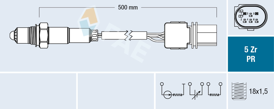 Sonde lambda FAE 75080