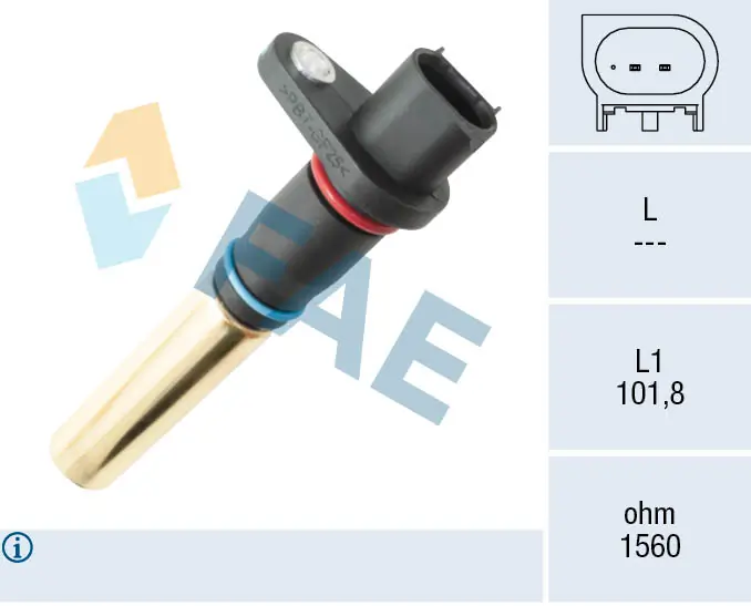 Capteur d'angle, vilebrequin FAE 79042