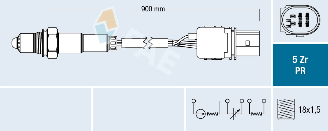 Sonde lambda FAE 75092