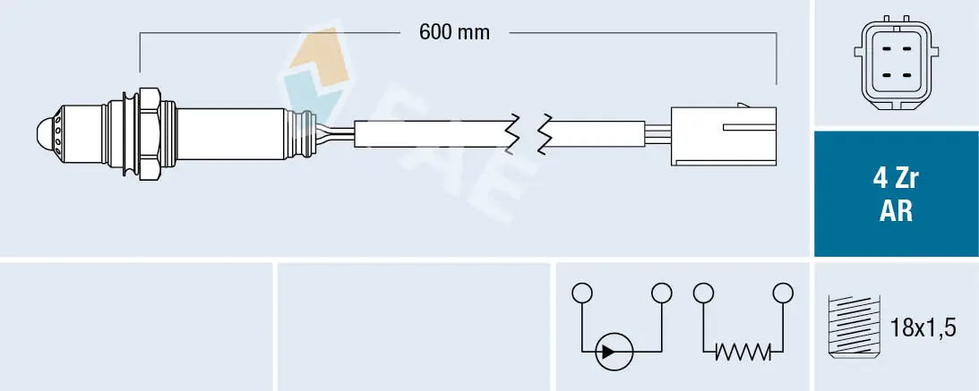 Sonde lambda FAE 75625