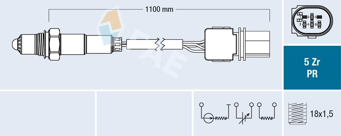 Sonde lambda FAE 75161