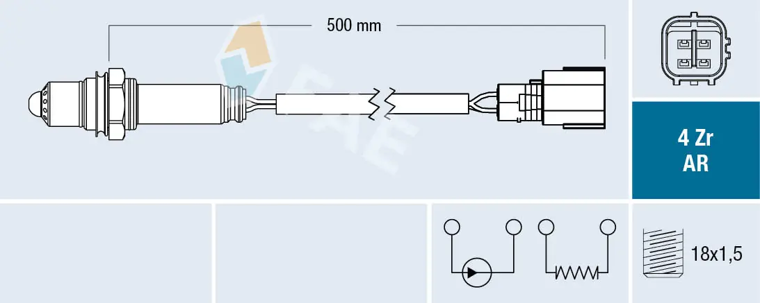 Sonde lambda FAE 75618