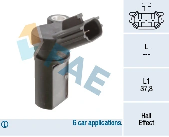Capteur d'angle, vilebrequin FAE 79447
