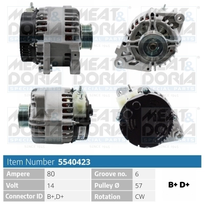 Alternateur MEAT & DORIA 5540423