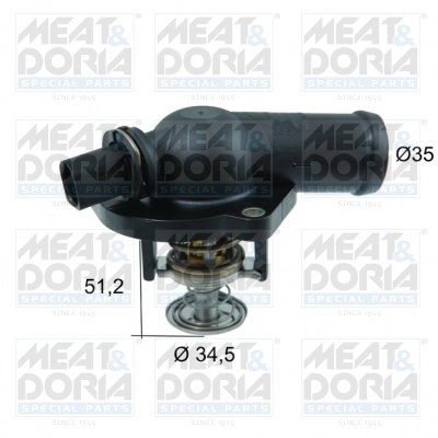 Thermostat, liquide de refroidissement MEAT & DORIA 92730