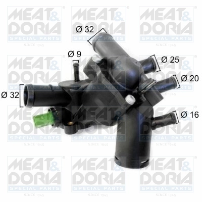 Thermostat, liquide de refroidissement MEAT & DORIA 92799