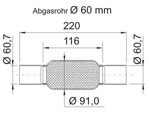 Flexible Pipe, exhaust system