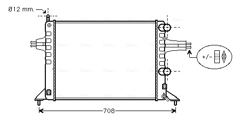 AVA COOLING OL2257 — Радіатор охолодження двигуна ASTRA G 1.2 MT-AC 98-04 (Ava)