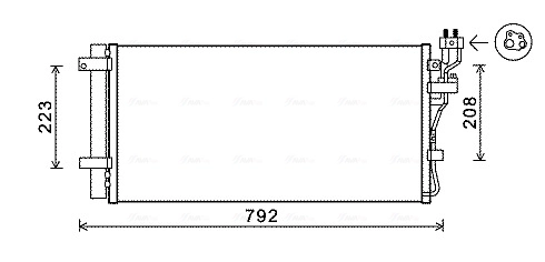 Condenseur, climatisation AVA Clever Choice KAA5148D