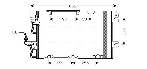 Condenseur, climatisation AVA Clever Choice OL5384D