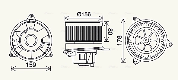 Pulseur d'air habitacle AVA Clever Choice FD8638