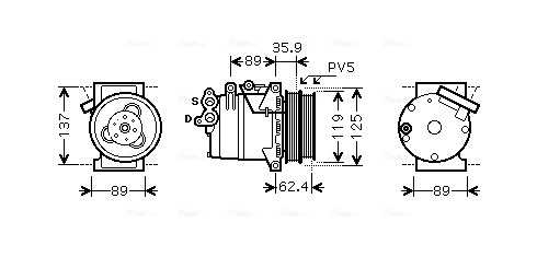Compresseur, climatisation AVA Clever Choice FDAK433