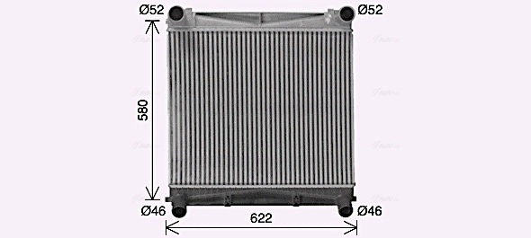 Intercooler, échangeur AVA Clever Choice AU4343