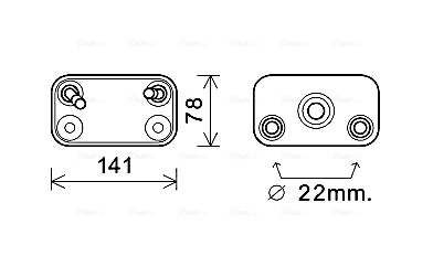 AVA COOLING BW3406 — Радіатор масляний BMW X5 SERIES E53 (2000) (вир-во AVA)