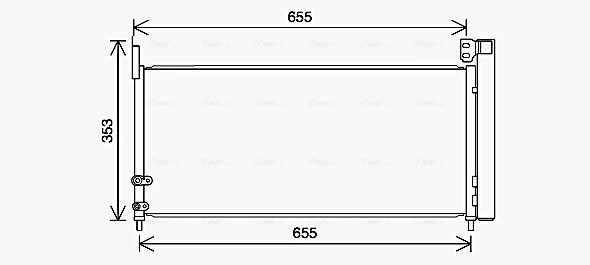 Condenseur, climatisation AVA Clever Choice TO5737D