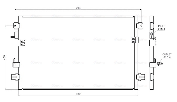 Condenseur, climatisation AVA Clever Choice CR5149