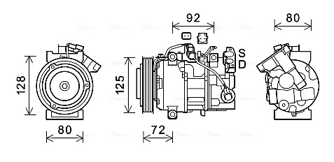 Compresseur, climatisation AVA Clever Choice RTK628