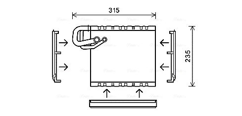 Evaporator, air conditioning