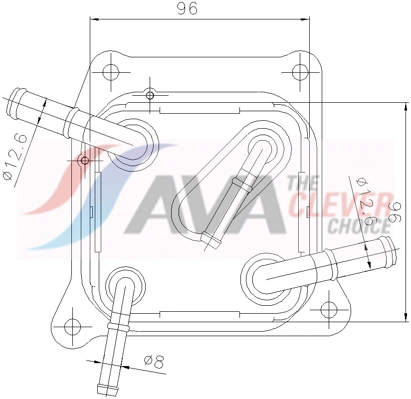 Radiateur d'huile de boîte automatique AVA Clever Choice DN3542