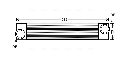 Intercooler, échangeur AVA Clever Choice BWA4346
