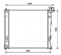 AVA COOLING HY2284 — Радіатор охолодження iX35 1.7 CRDi Man. 09/10- (Ava)