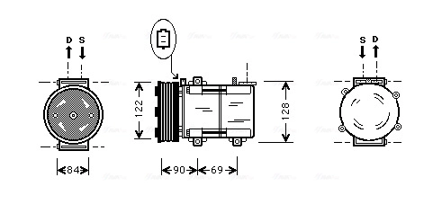 Compresseur, climatisation AVA Clever Choice FDK352