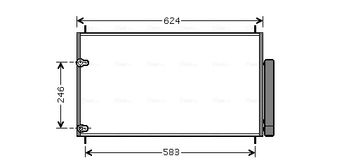 AVA COOLING TOA5405D — Конденсор кондиціонера TOYOTA AURIS/AVENSIS/COROLLA (Ava)