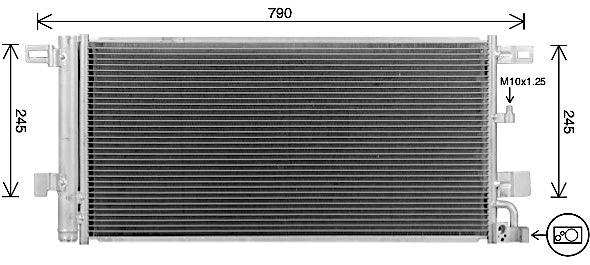 Condenseur, climatisation AVA Clever Choice AI5439D