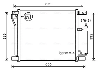 Condenseur, climatisation AVA Clever Choice DN5401D