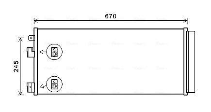 Condenseur, climatisation AVA Clever Choice OL5679D